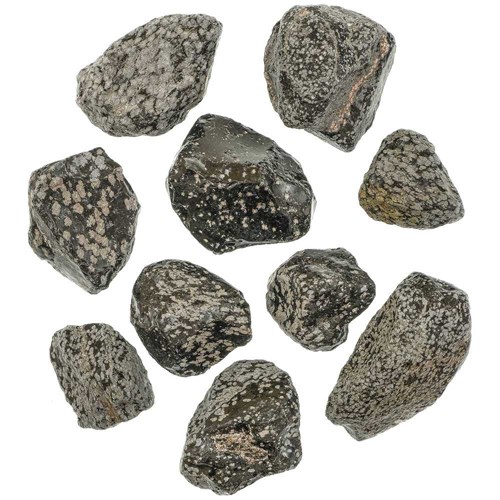 Pierres brutes obsidienne neige