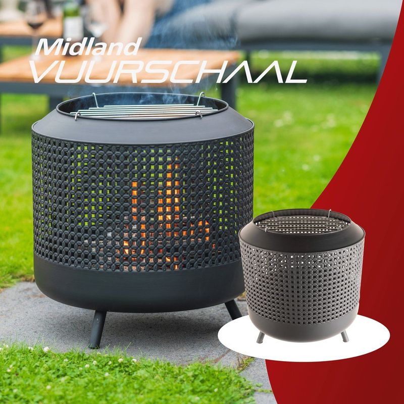 RedFire Vuurkorf Midland - Barbecuerooster - Zwart