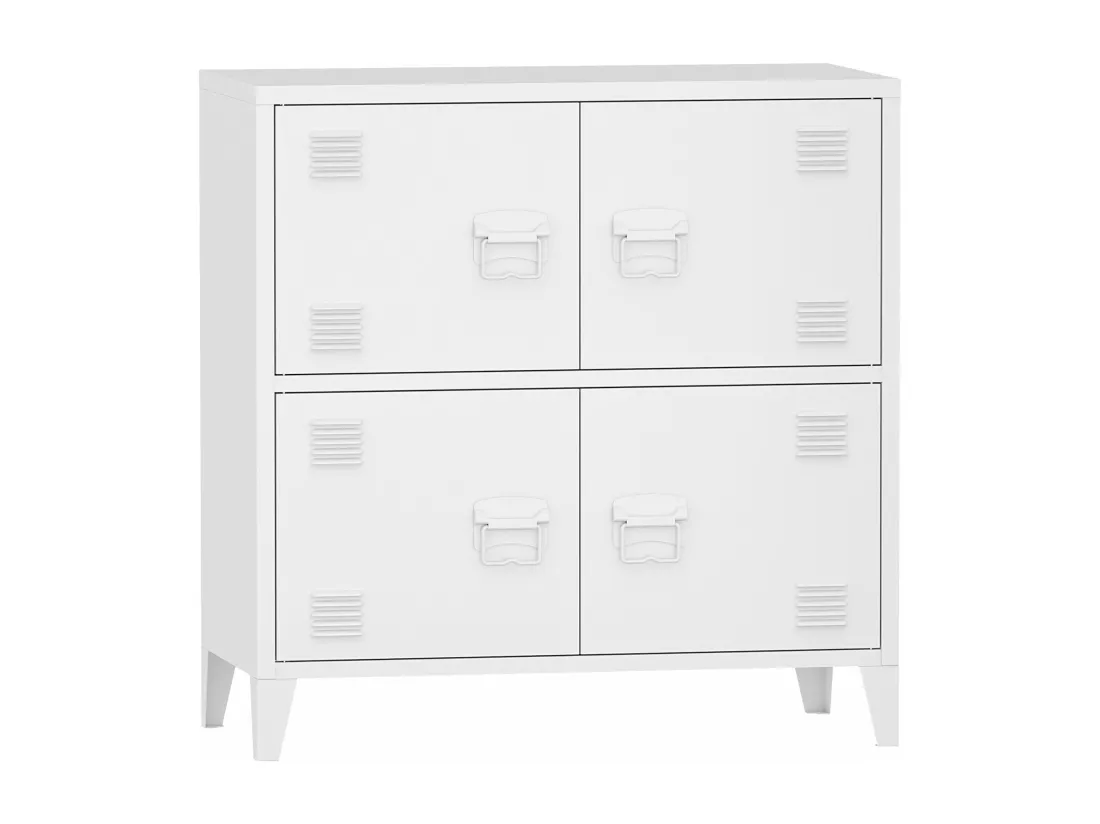 Armoire de bureau casier blanche 80 x 40 x 82 cm 03_0006326