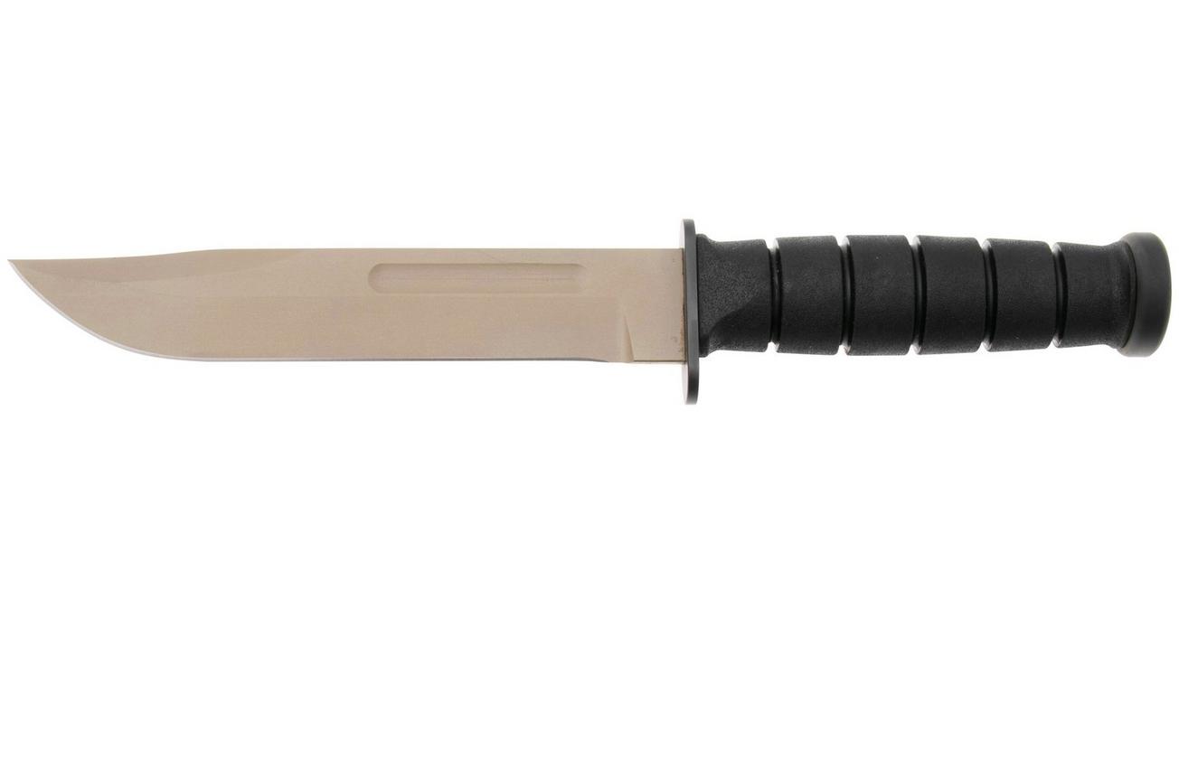 Spartan KA-BAR SB54, FDE CPM MagnaCut, Black, Black Kydex Sheath, vaststaand mes