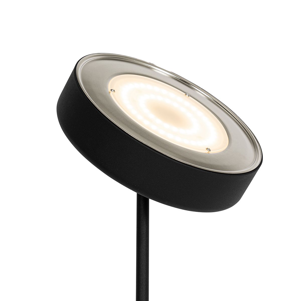 Vloerlamp zwart incl. LED en dimmer met leeslamp - Kelso