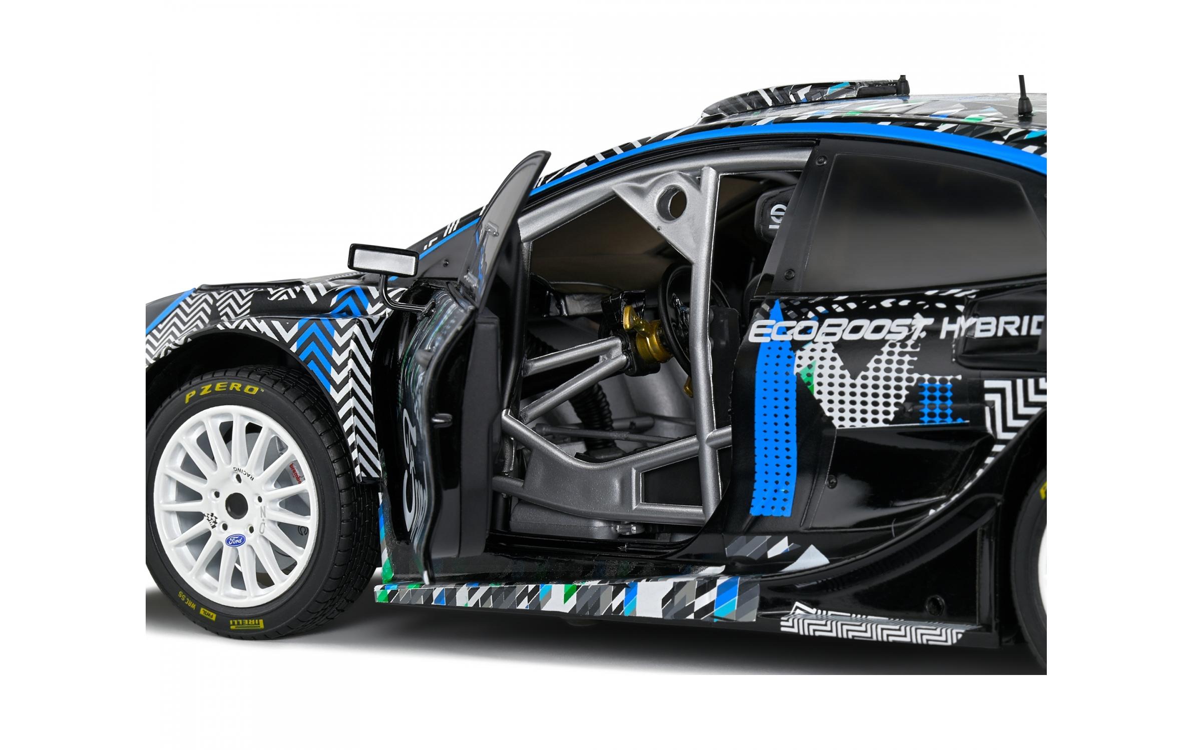 Rennwagen Ford Puma WRC Schwarz, 1:18Detailgetreues Modellauto für Sammler im Massstab 1:18