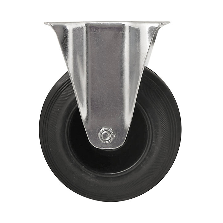 Roulette fixe noire ø12.5 cm, charge max 100 kg