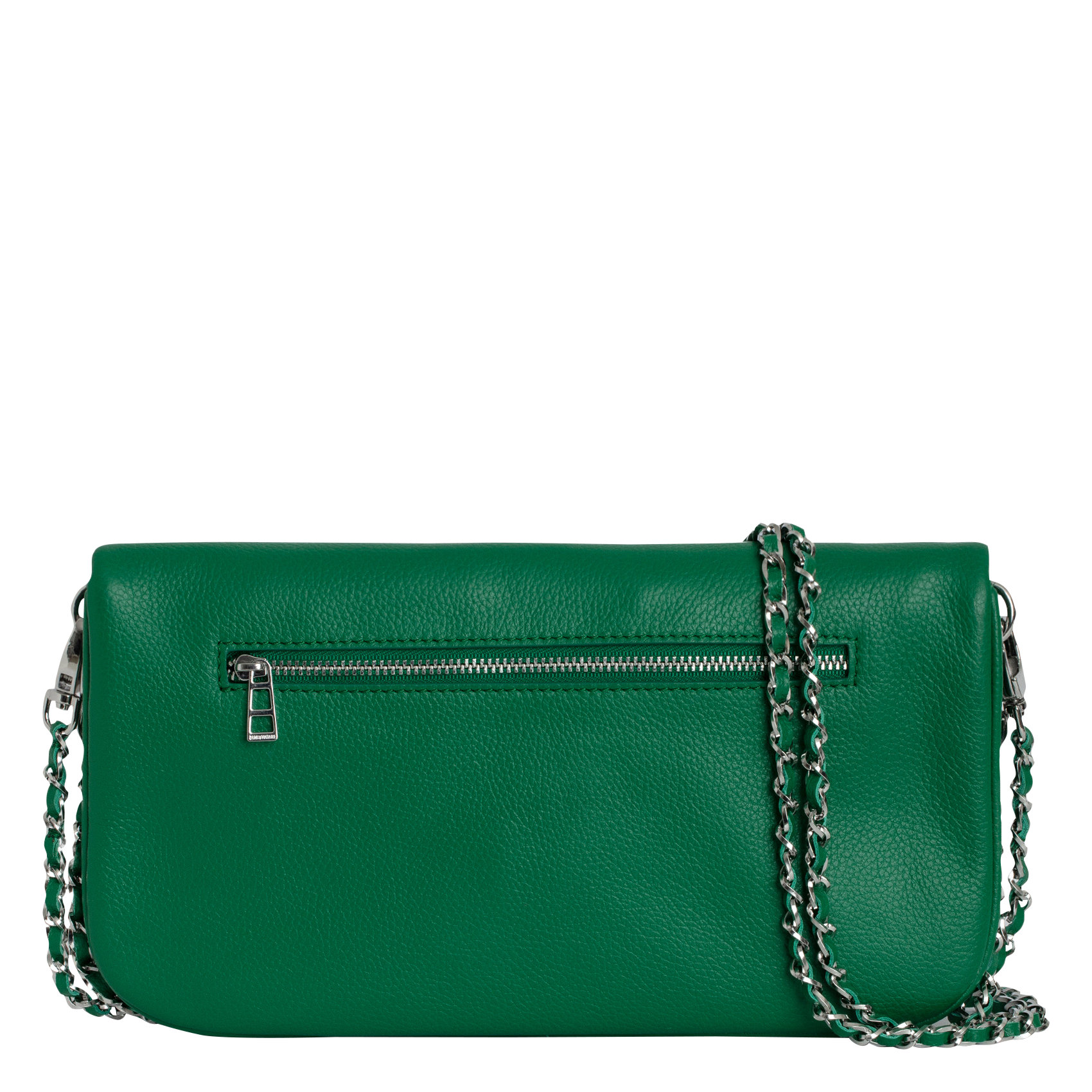 ROCK - Pochette en cuir chaînes en métal | Vert