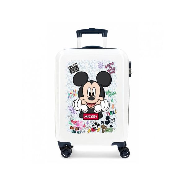 Joumma Bags Trolley de Viagem 55cm Be Cool Branco Mickey