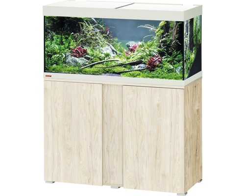 EHEIM Vivaline 180 aquariumcombinatie met LED-verlichting, verwarming, filter en grenenhouten kast