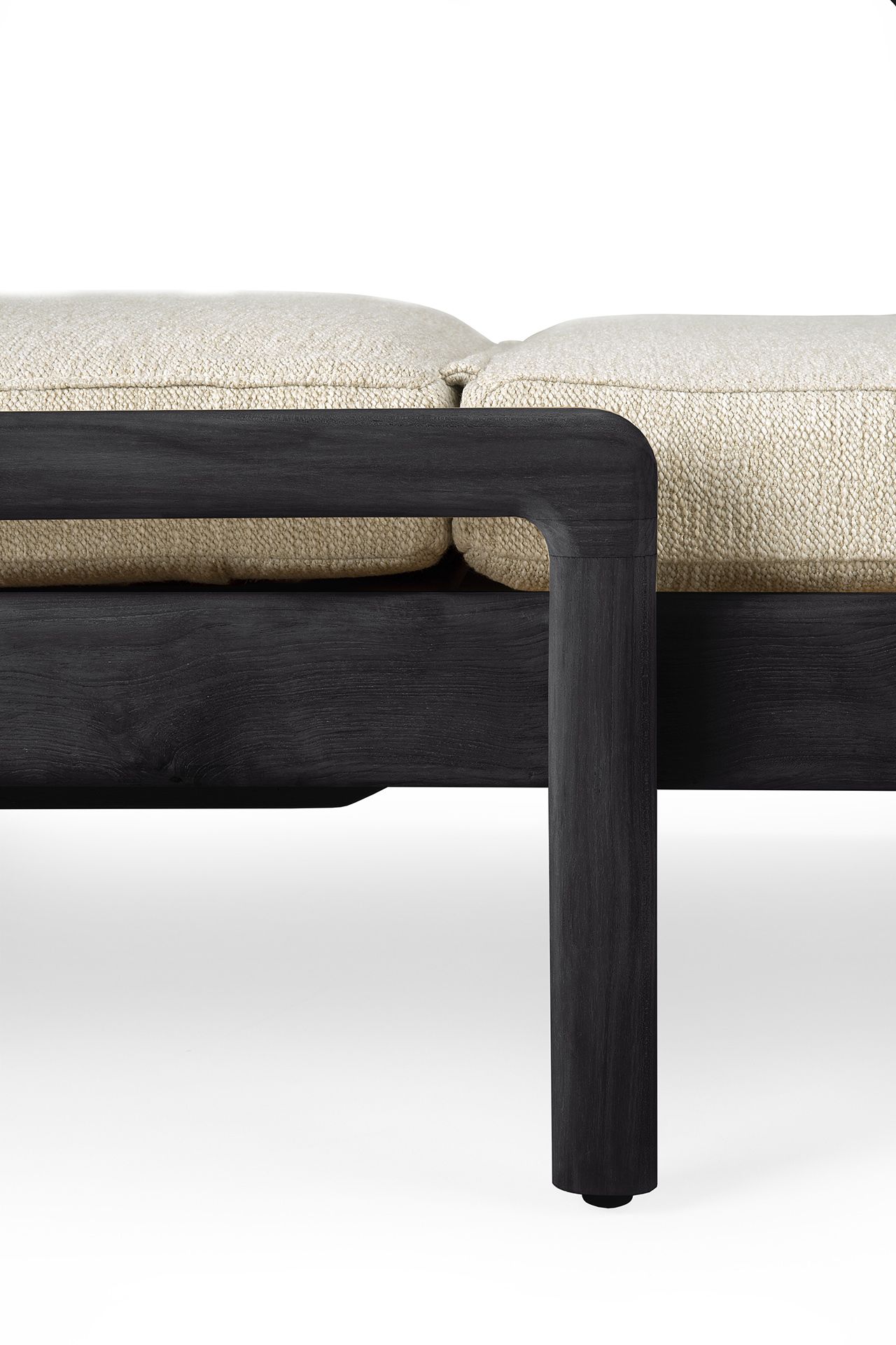 Kussen voor teak Jack adjustable lounger zwart - naturel