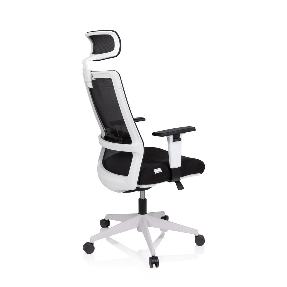 Profi Bürostuhl BRANCO Stoff/Netzstoff mit Armlehnen (höhenverstellbar) hjh OFFICE