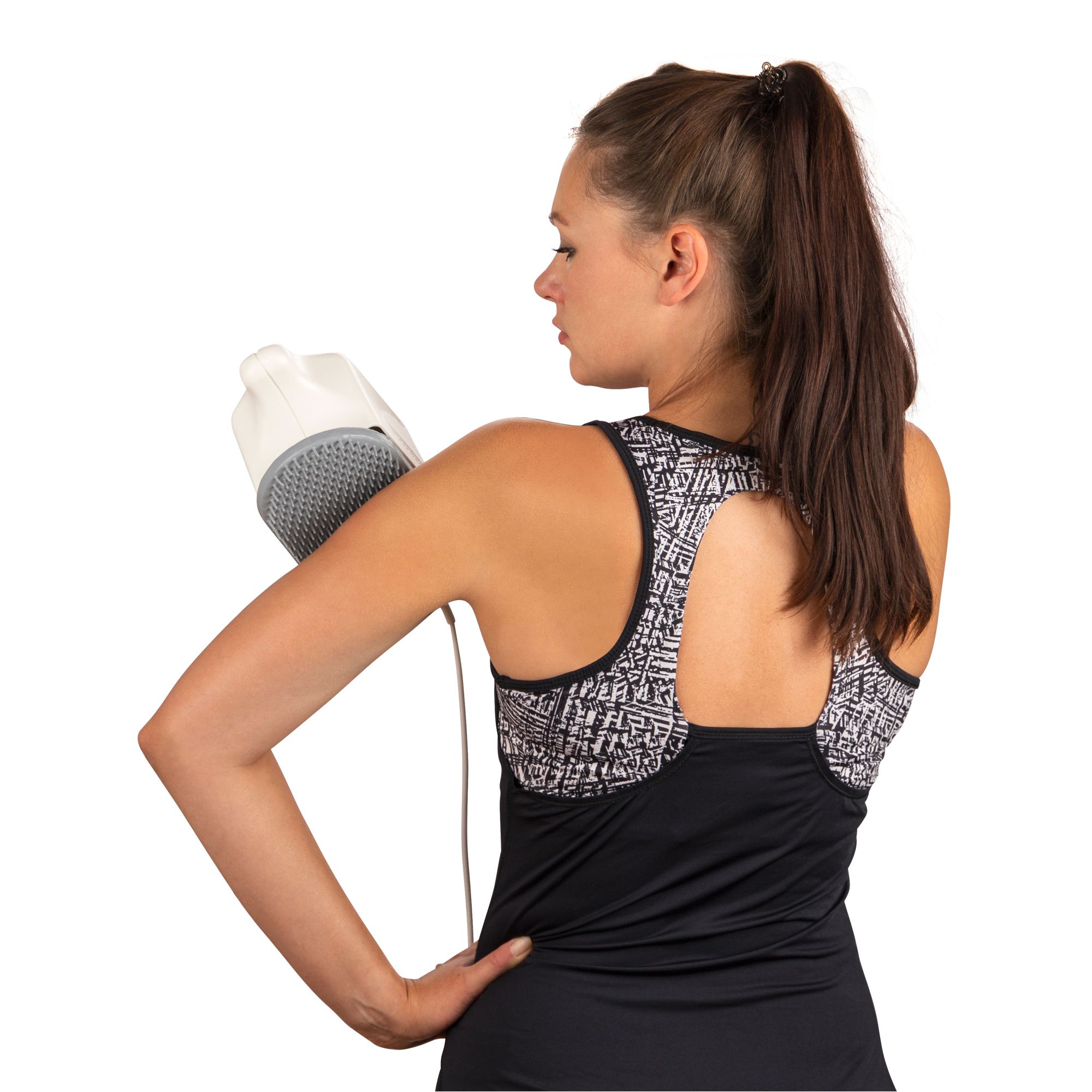 MASPO Vibramat de Luxe professionelles Großflächenmassagegerät mit 2 Massageaufsätzen