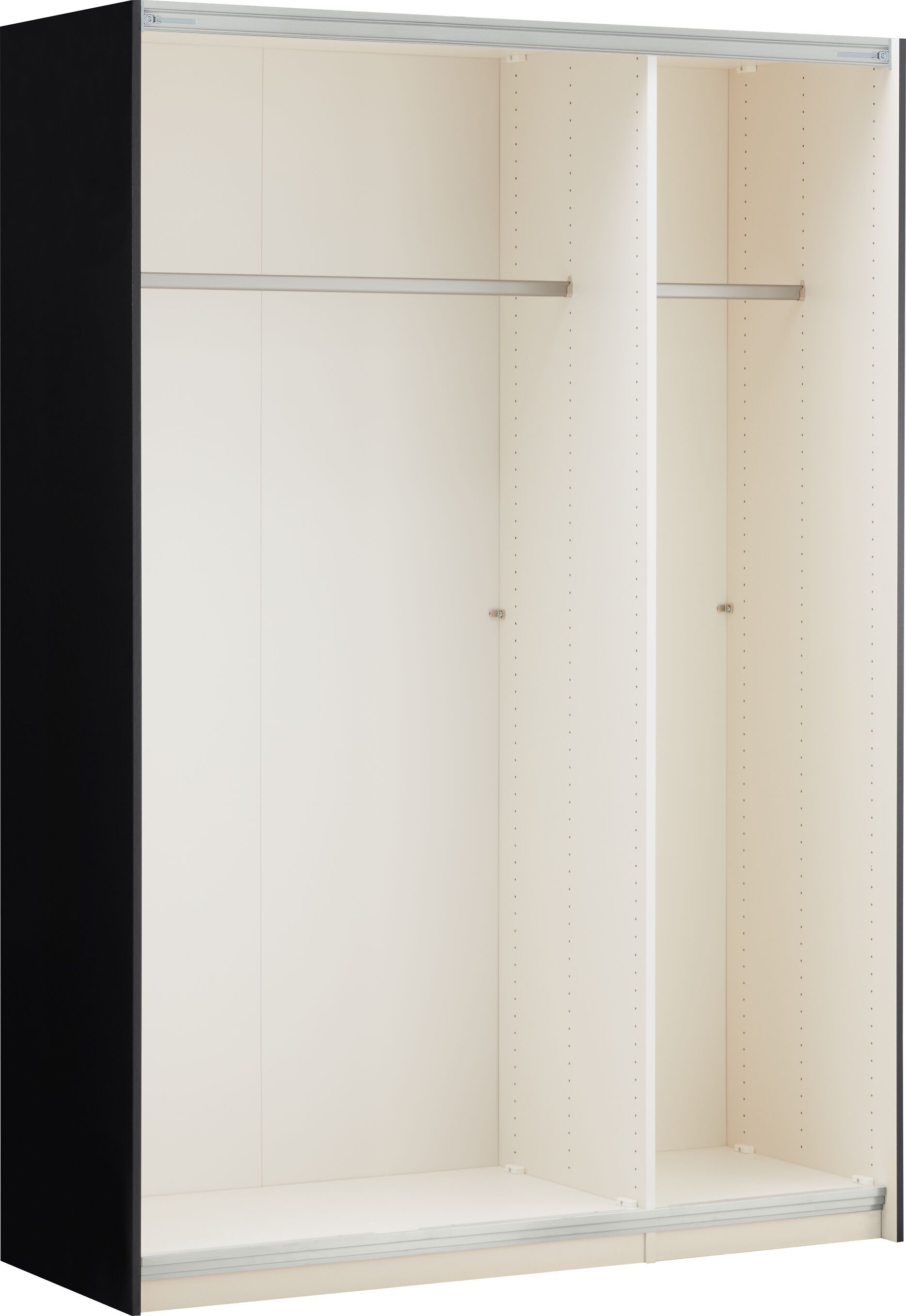 MODUL Schwebetürenschrank - Anthrazit / B: 152.0 cm x T: 65.0 cm x H: 195.0 cm