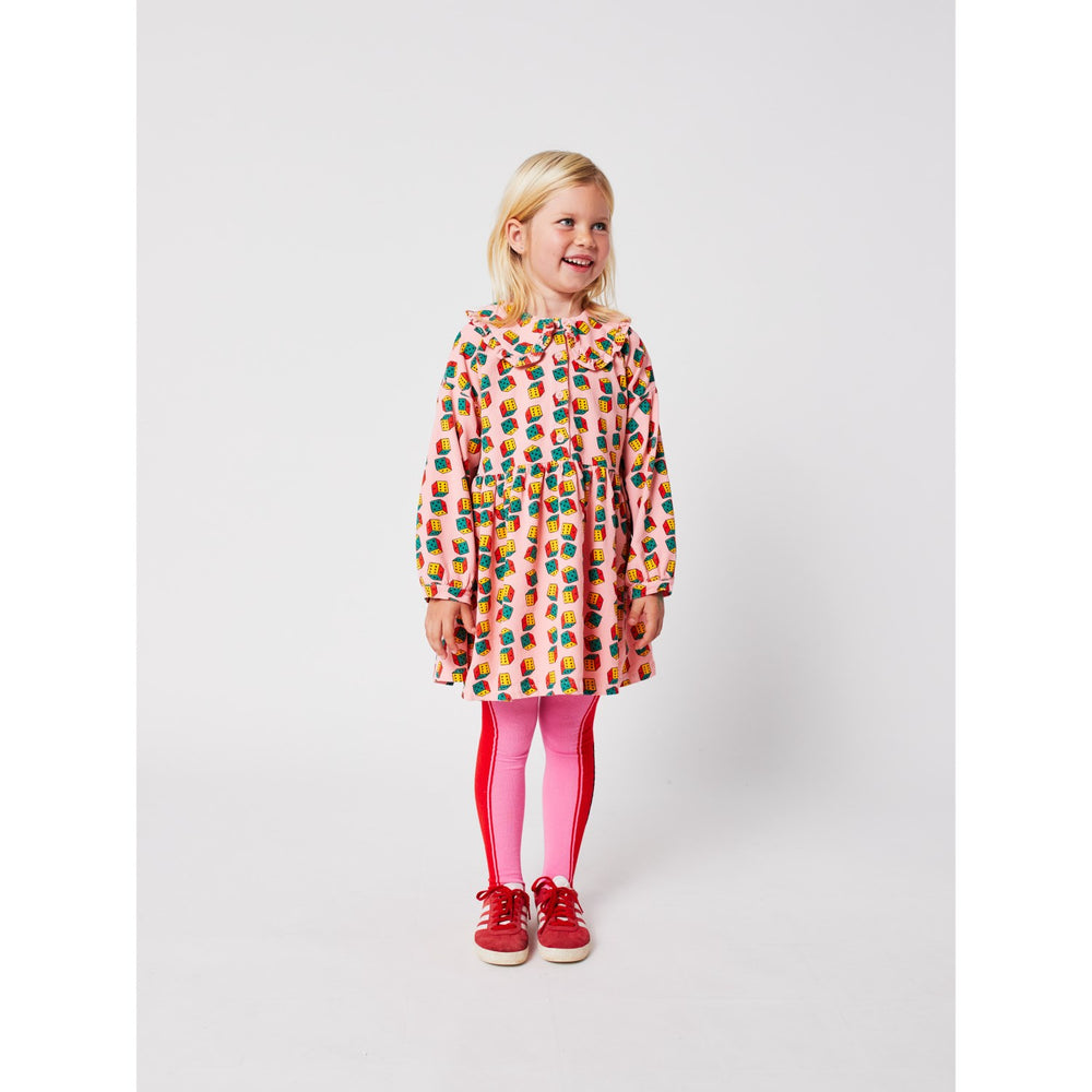 Køb Bobo Choses Pink Dices All Over Micro Corduroy Kjole