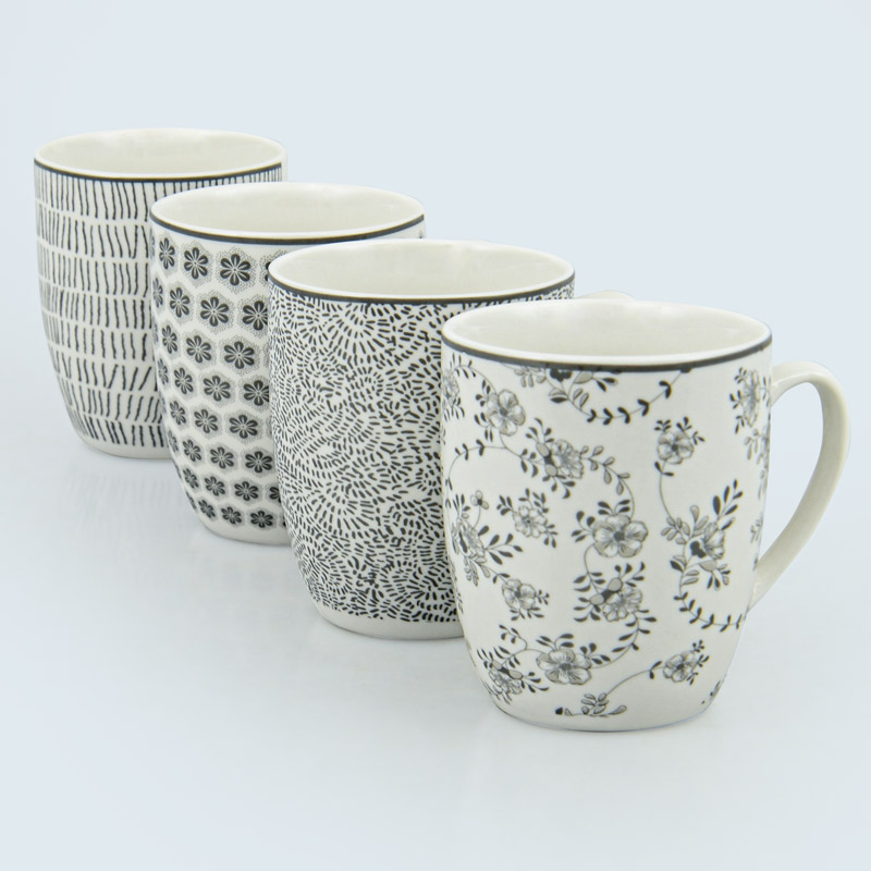 Lot de 4 mugs 'Manela'