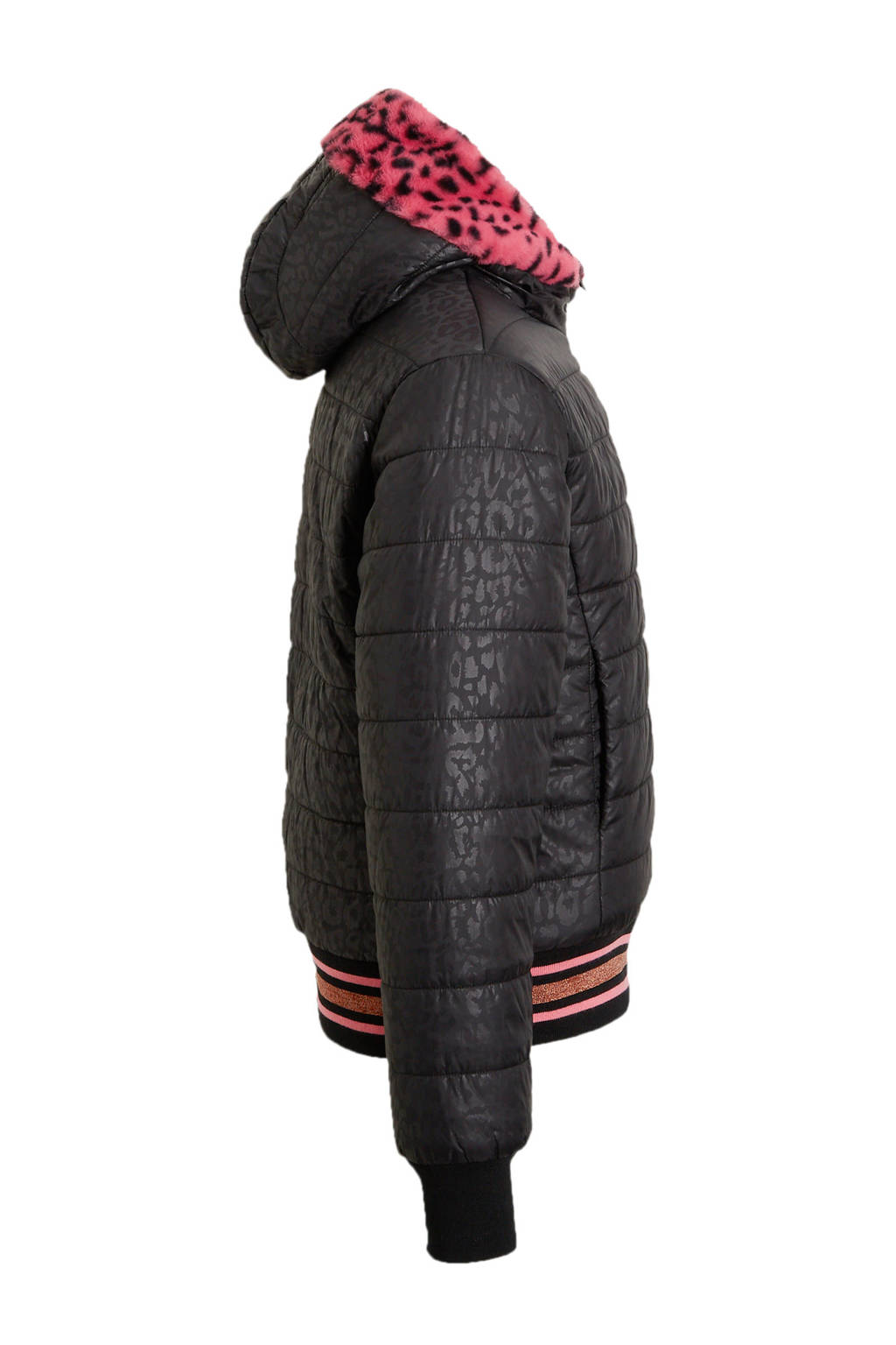 anytime reversible winterjas roze/zwart