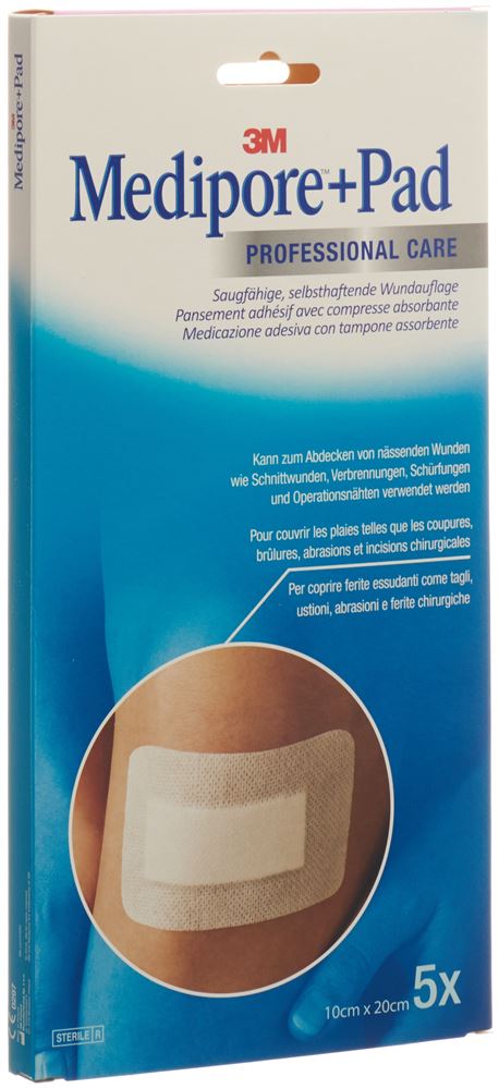 MEDIPORE 10x20cm Wundkissen 5x15.5cm 5 Stk<br>5 Stück, 10x20cm, Wundkissen 5x15.5cm
