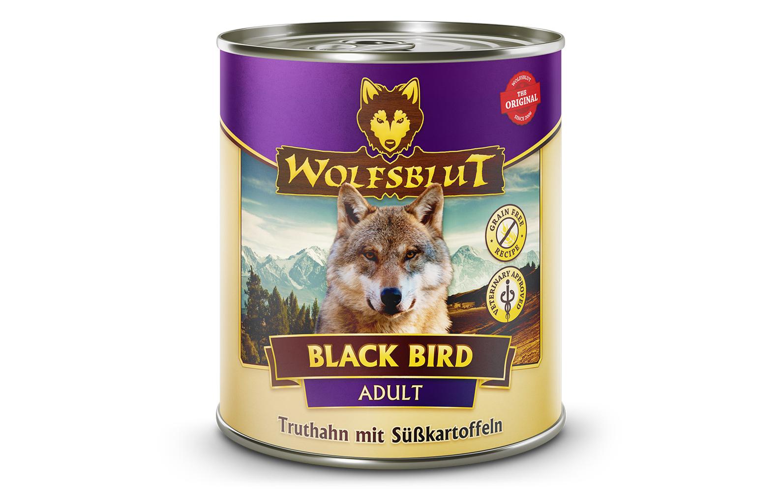 Nassfutter Dog Black Bird, 800 gAlleinfuttermittel für ausgewachsene Hunde