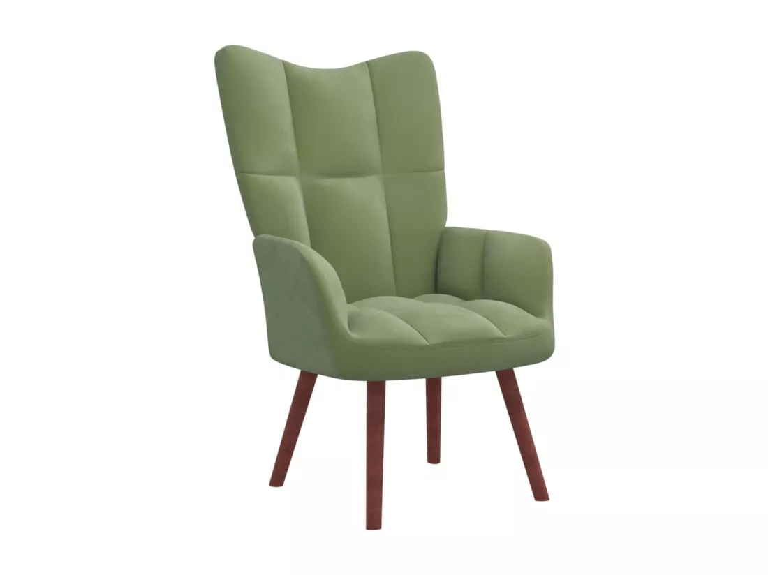 Chaise de relaxation Vert clair Velours