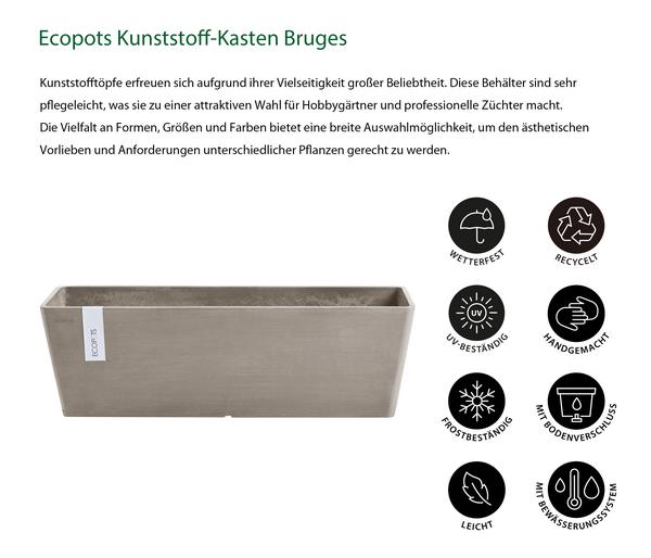 Ecopots Kunststoff-Kasten Bruges mit