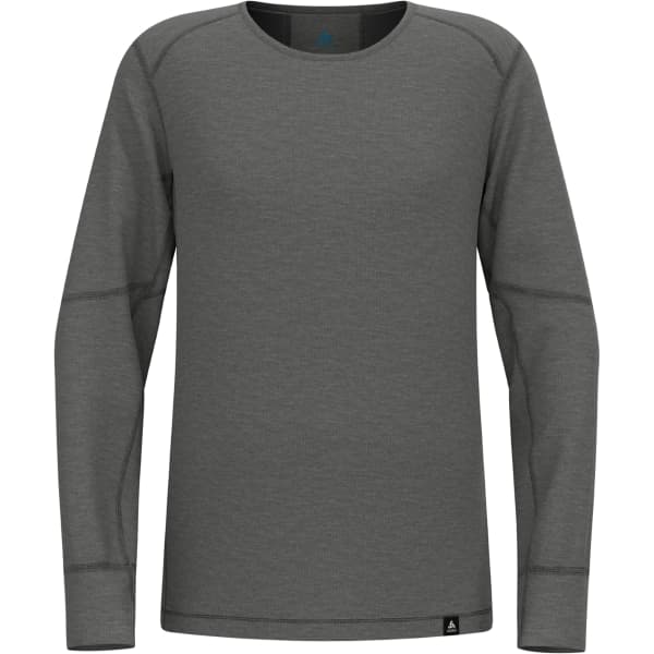 T-shirt thermique ODLO ACTIVE X-WARM KIDS BL TOP CREW NECK L/S STEEL GREY MELANGE