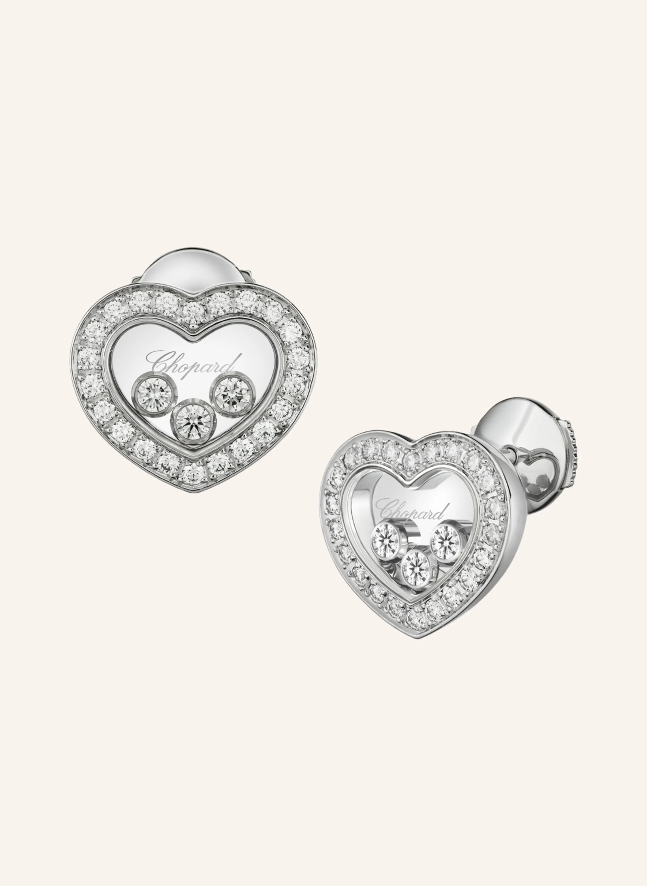 Chopard Ohrring HAPPY DIAMONDS ICONS Ohrringe aus 18 Karat Weißgold und Diamanten