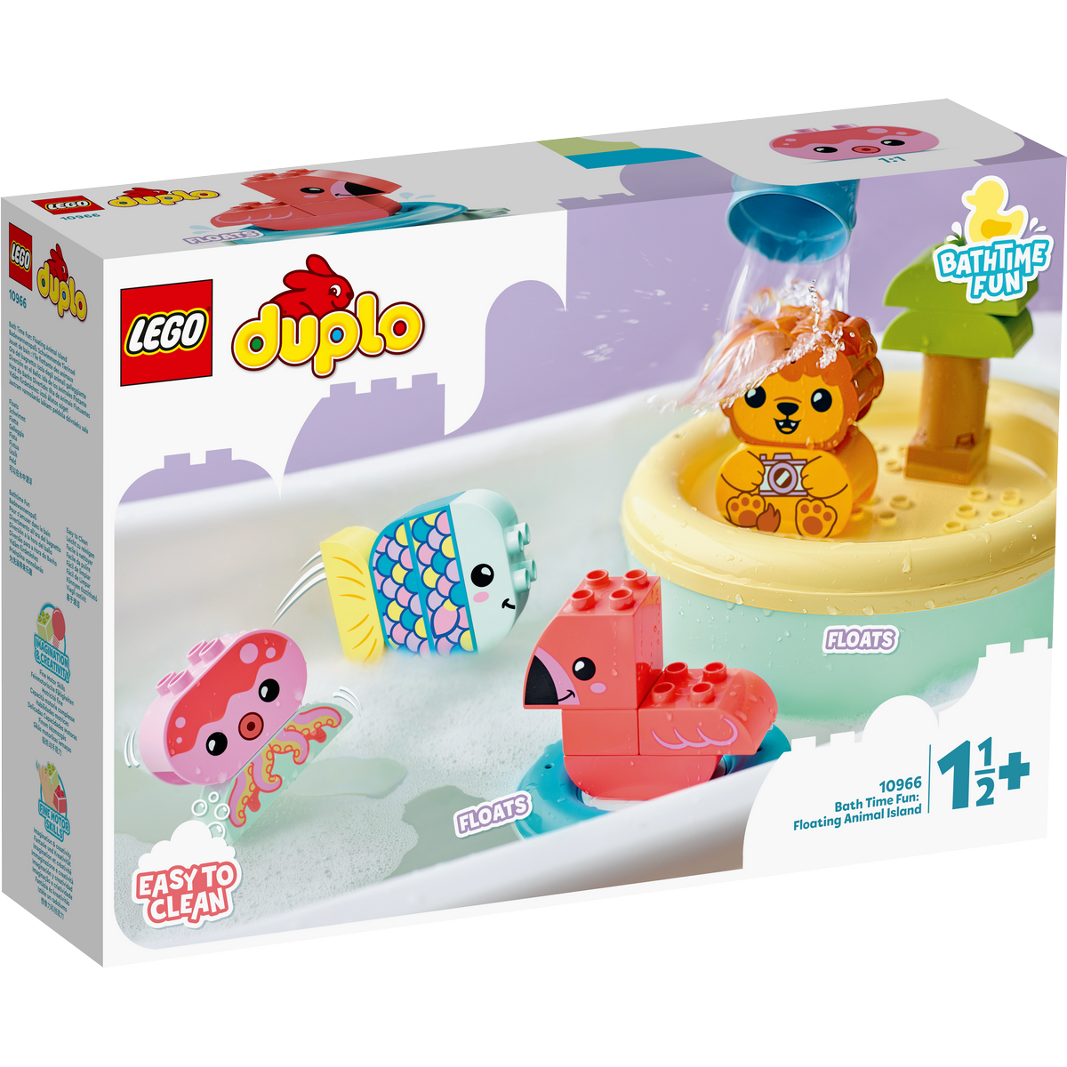 Jouet de bain - l’île flottante des animaux LEGO Duplo 10966