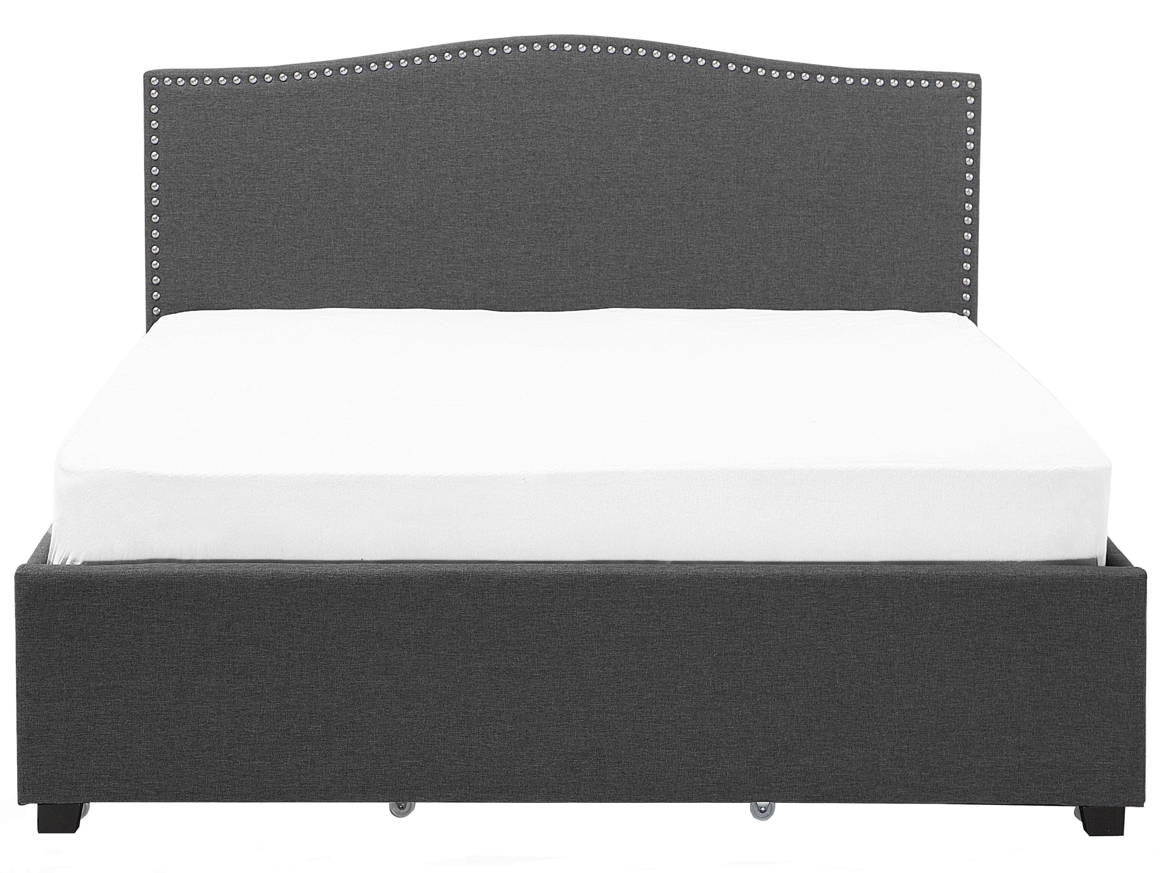 Bed met opbergladen Stof MONTPELLIER 180 x 200 cm LED Meerkleurig