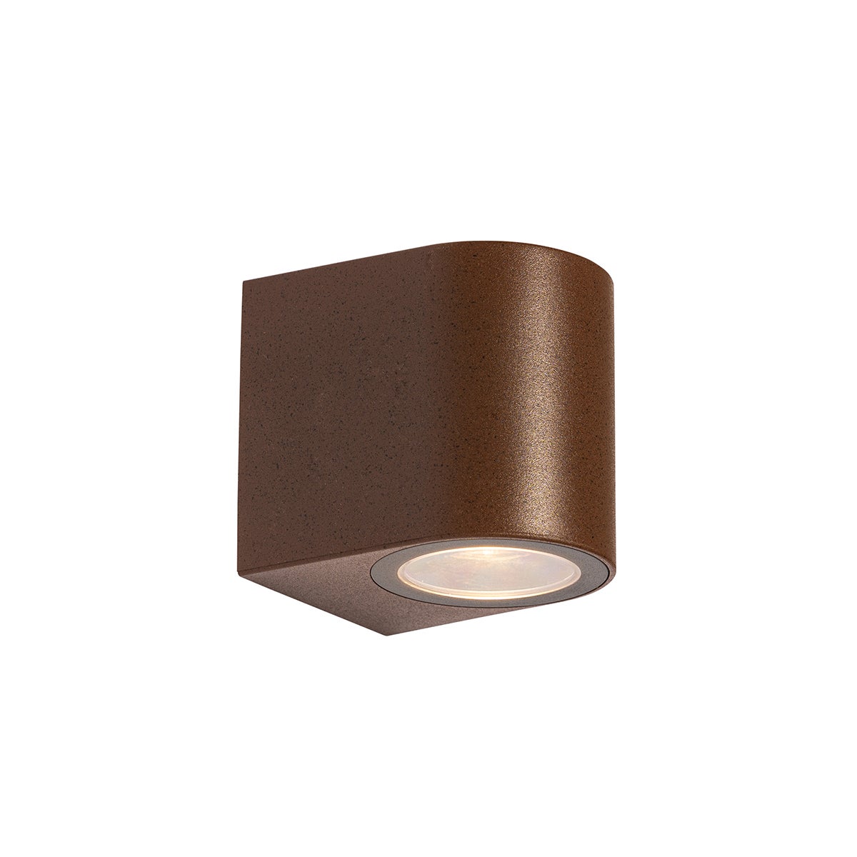 Moderne ovale buitenwandlamp van roestbruin kunststof - Baleno