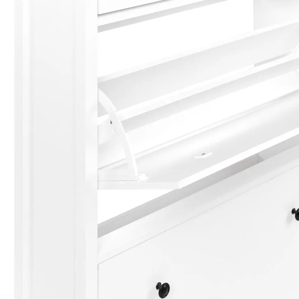 GIBSON - Schoenenkast 2 vakken - Wit - MDF