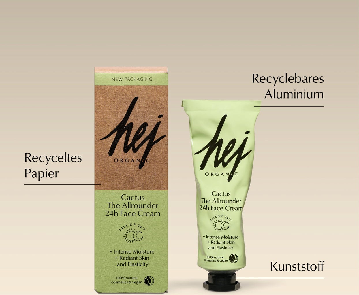 HEJ ORGANIC  Cactus The All-Rounder 24h Face Cream, 50 ml