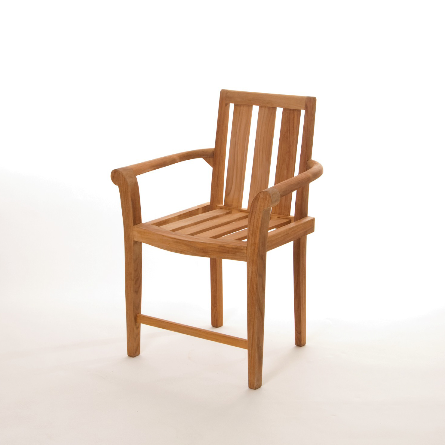 Gartenstuhl 'Johannson' aus Teakholz, stapelbar, natur, L 44 cm, B 46 cm, H 90 cm günstig bestellen