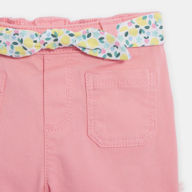 Short coton fantaisie rose bébé fille Rose