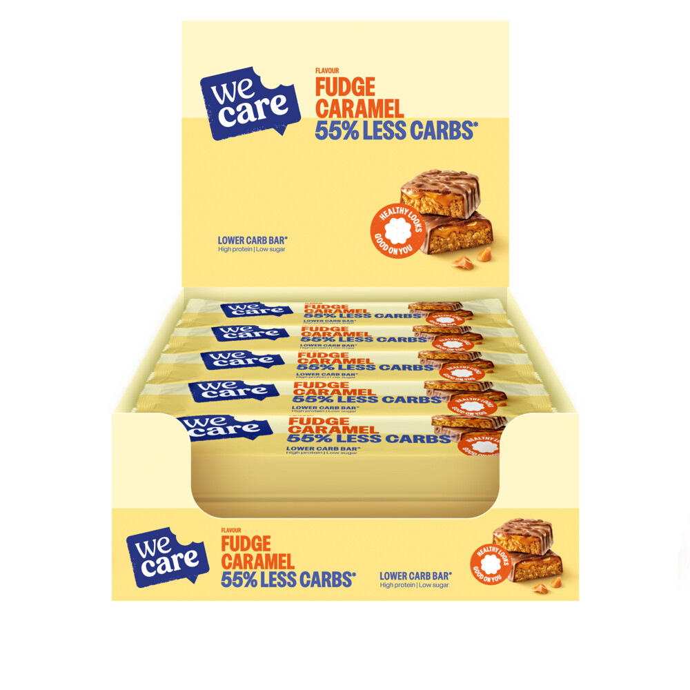 15x WeCare Lower Carb Bar Fudge Caramel60 gr