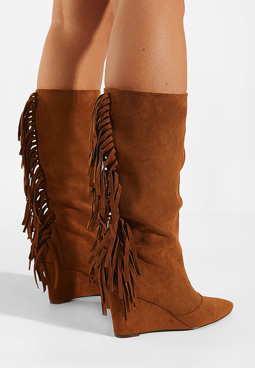 Bottes cowboy femme chameau Milania