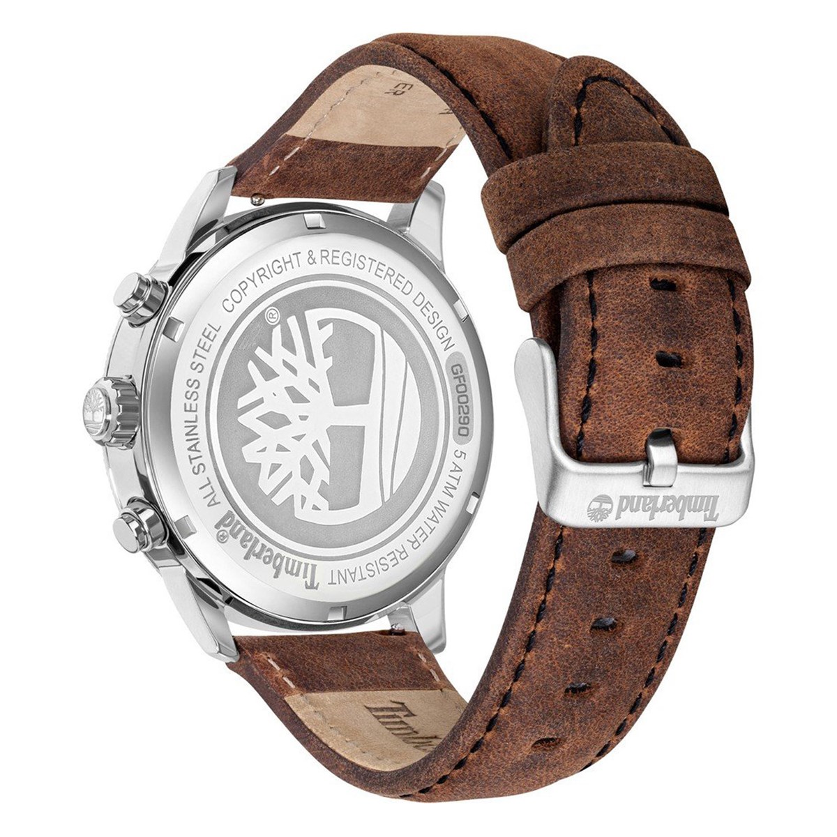 Montre Timberland Parkman cuir marron foncé