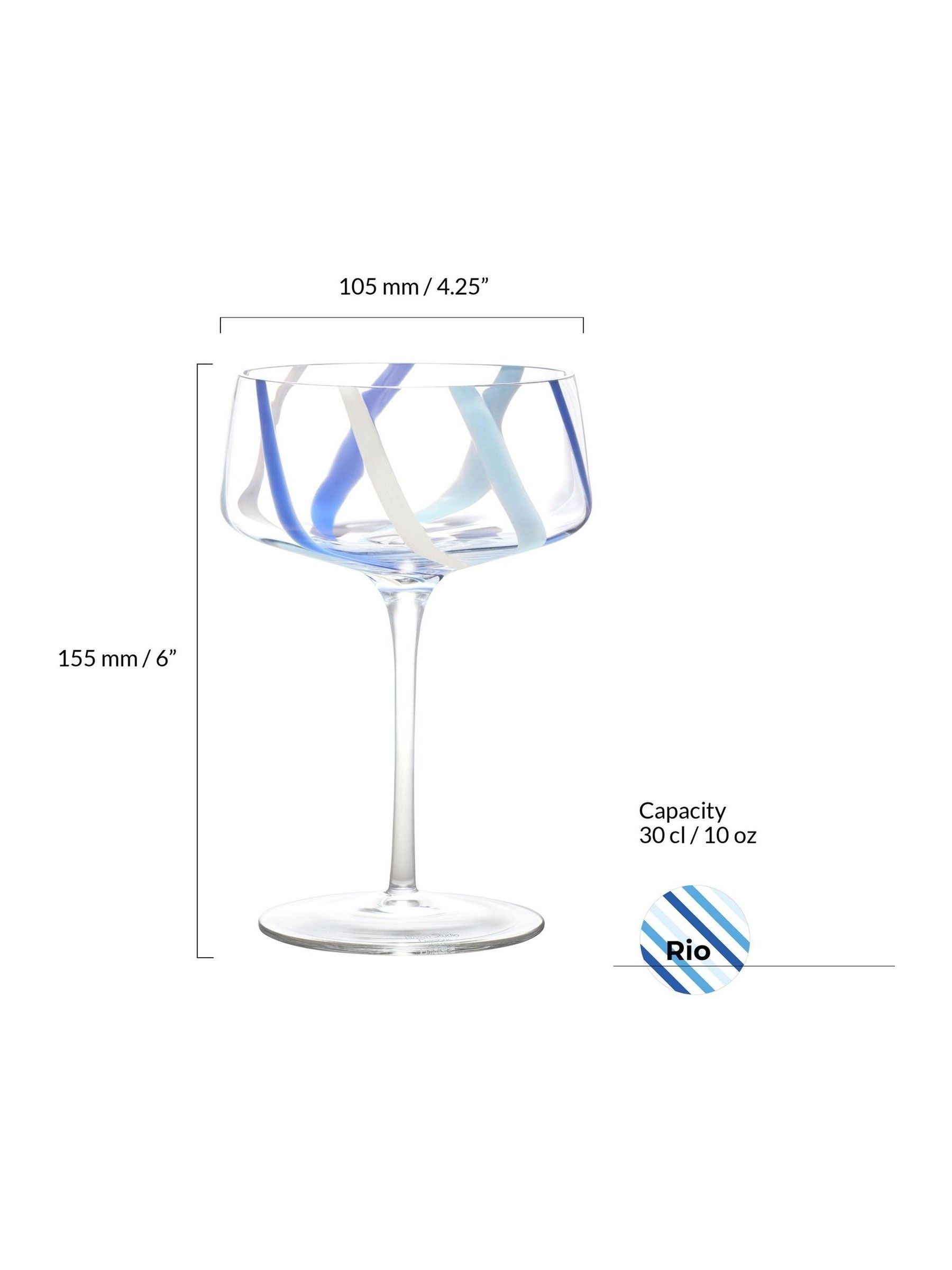 Anton Studio Designs set van 2 Rio champagnecoupes
