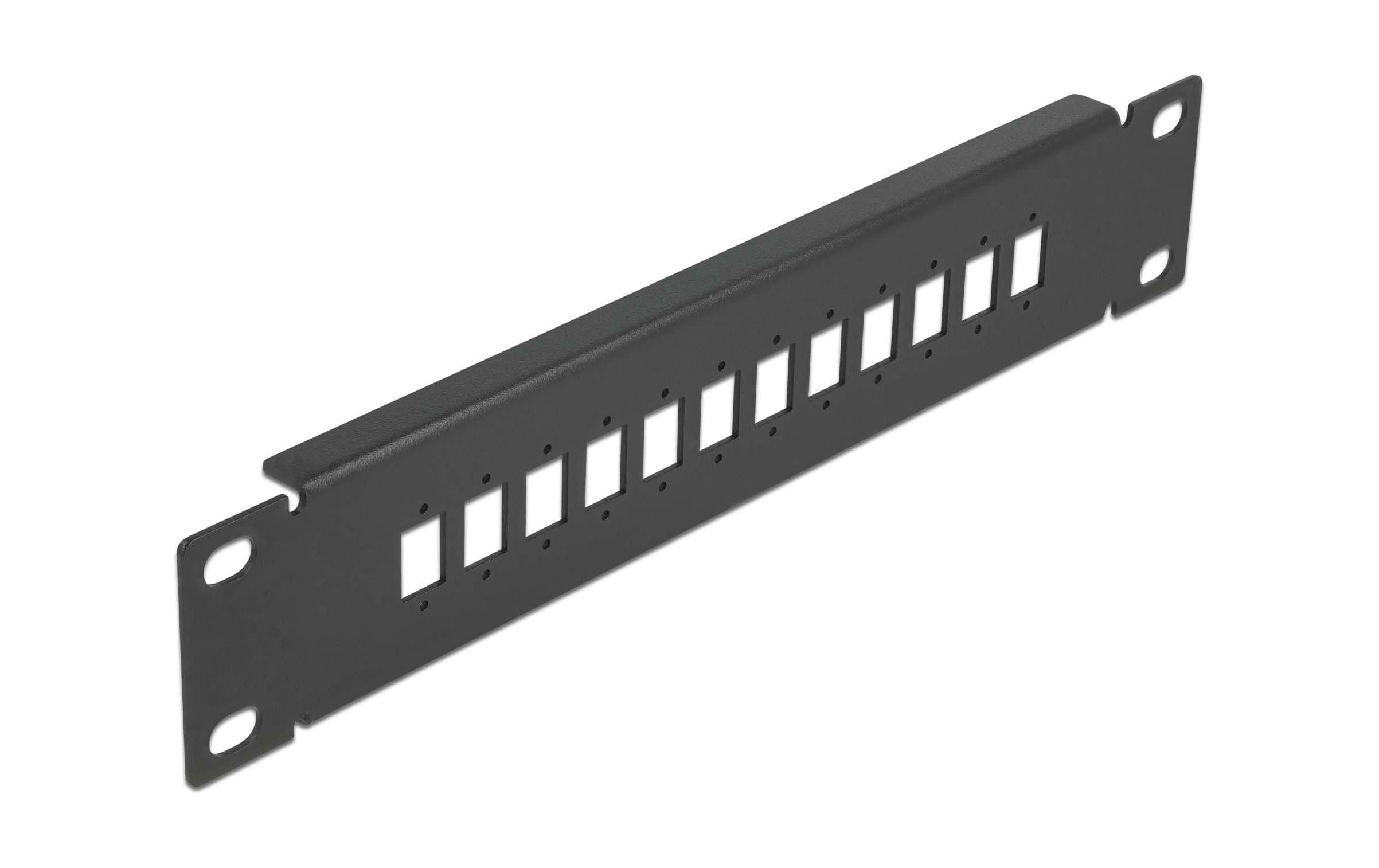 Verteilerplatte 10″ LWL Patchpanel 12 Port für SC / LC10″ LWL Patchpanel 12 Port für SC Simplex / LC Duplex 1 HE schwarz