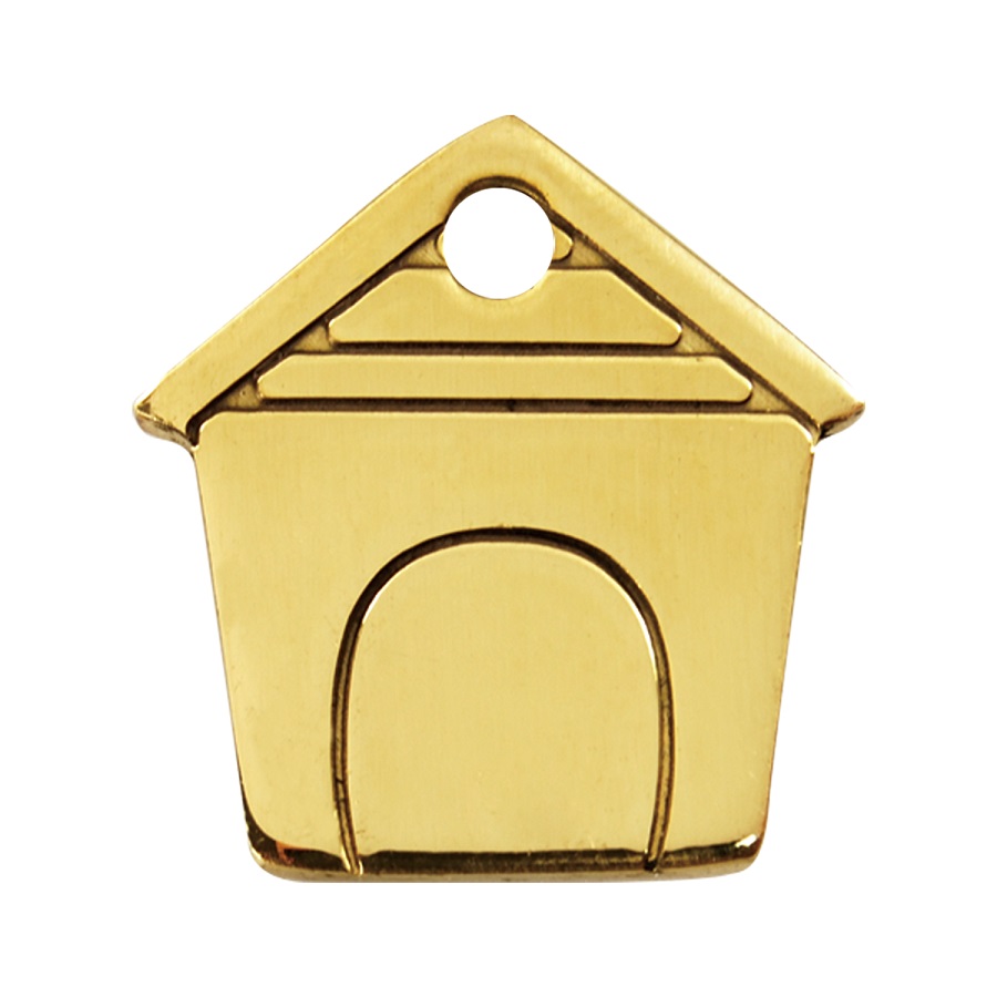 Placa de identificação de latão para casinha de cachorro