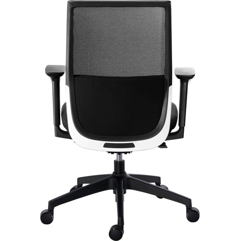 Chaise de bureau ATLAS tissu et maille - dossier haut - accoudoirs 3D - soutien lombaire - mécanisme synchrone - réglage profondeur d'assise