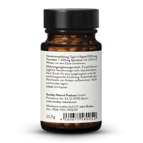Sunday Natural Products  Fucoidan Extrakt+ Hawaiian Spirulina