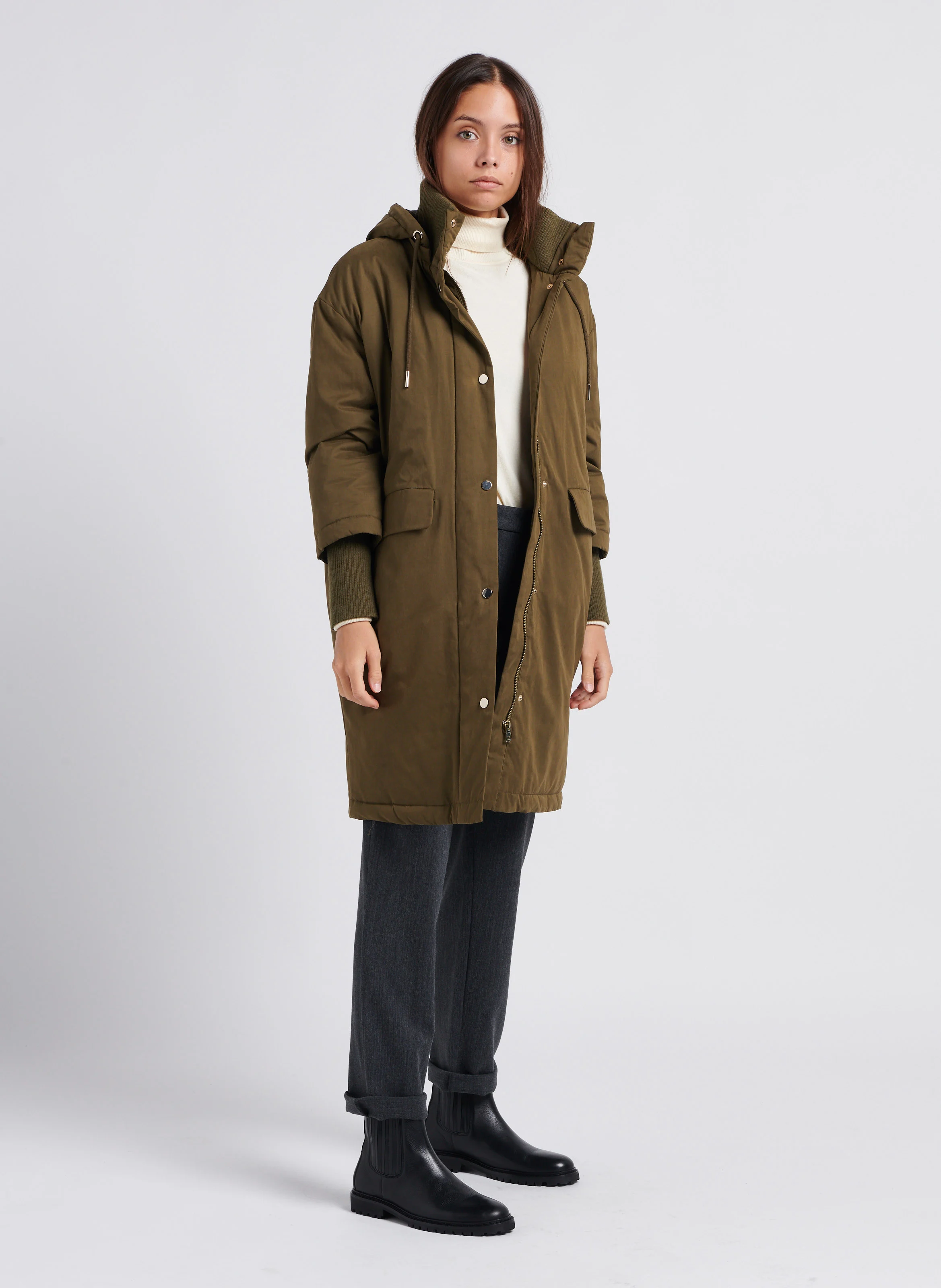 RILEY - Pantalon droit| Gris