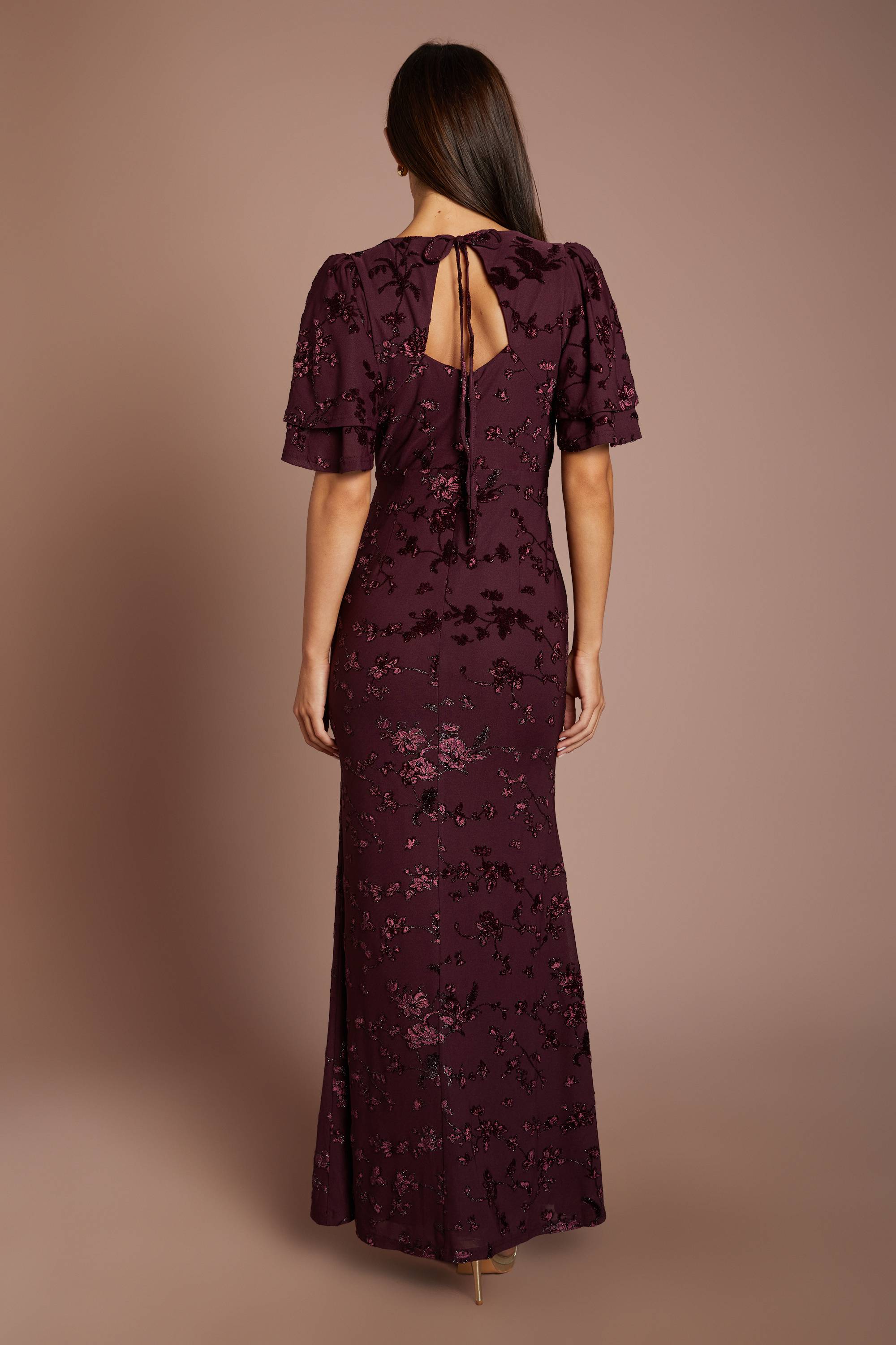 Coast Robe De Demoiselle D'honneur En Mesh Dévoré À Manches Ange