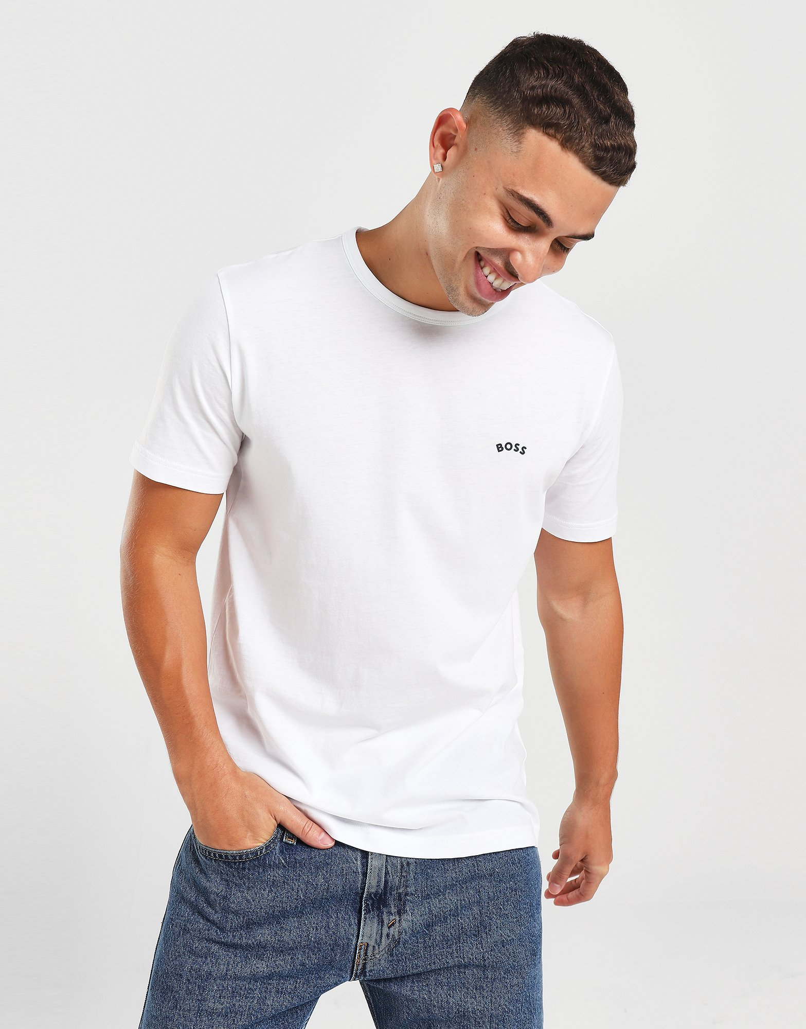 BOSS T-Shirt Logo Incurvé
