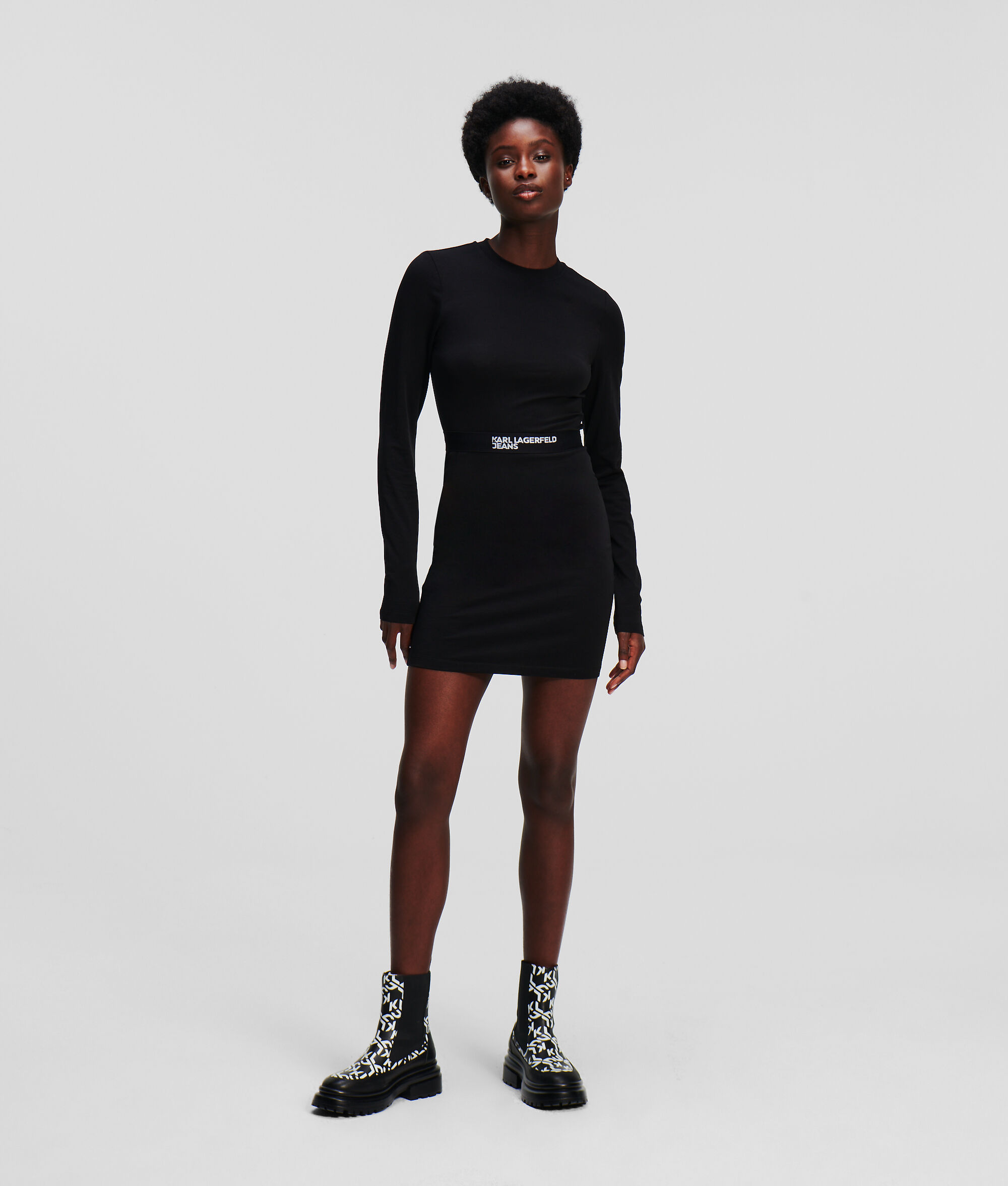ROBE EN JERSEY À MANCHES LONGUES KLJ