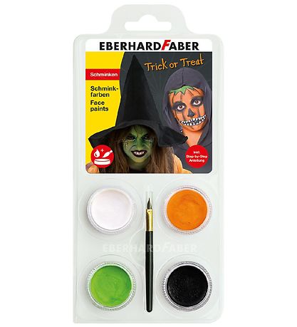 Eberhard Faber Ansigtsmaling - 4 Farver - Gr?skar/Heks