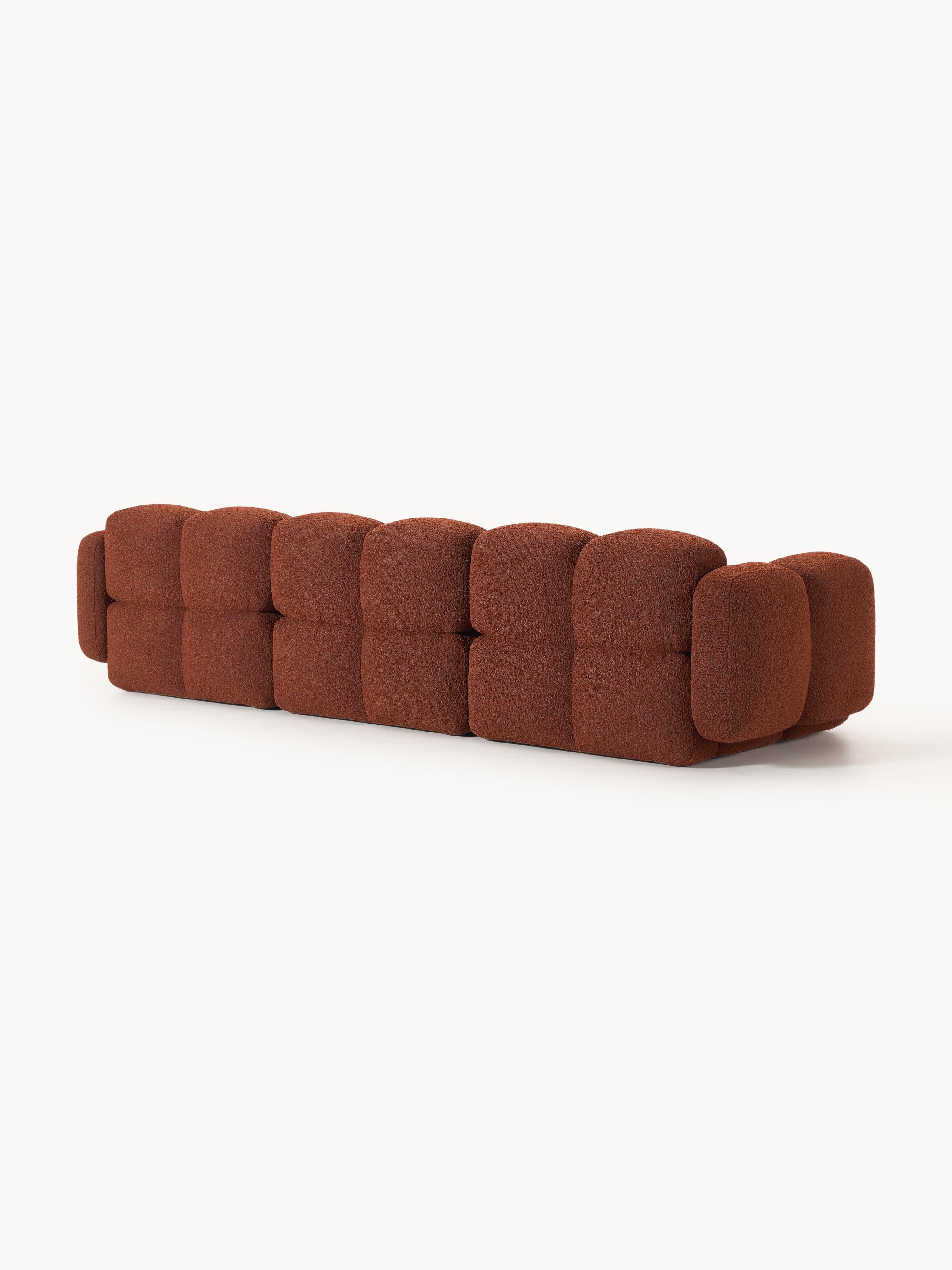 Modulaire bank Tayla (4-zits) van bouclé