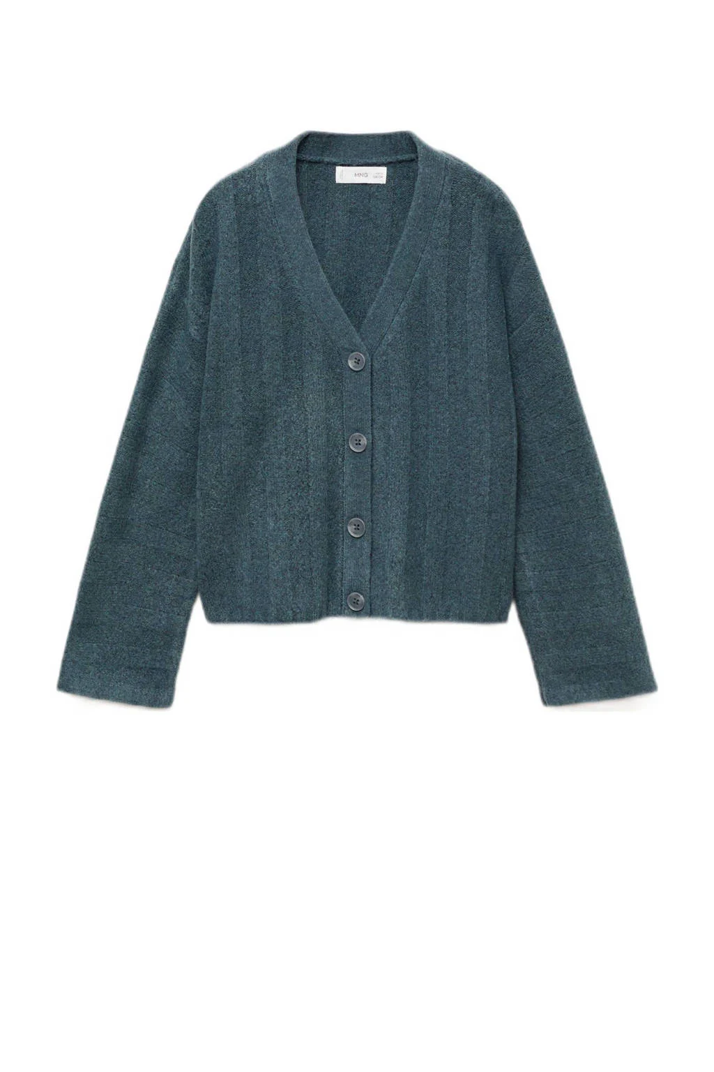 Mango Kids vest donkerblauw fijn gebreid
