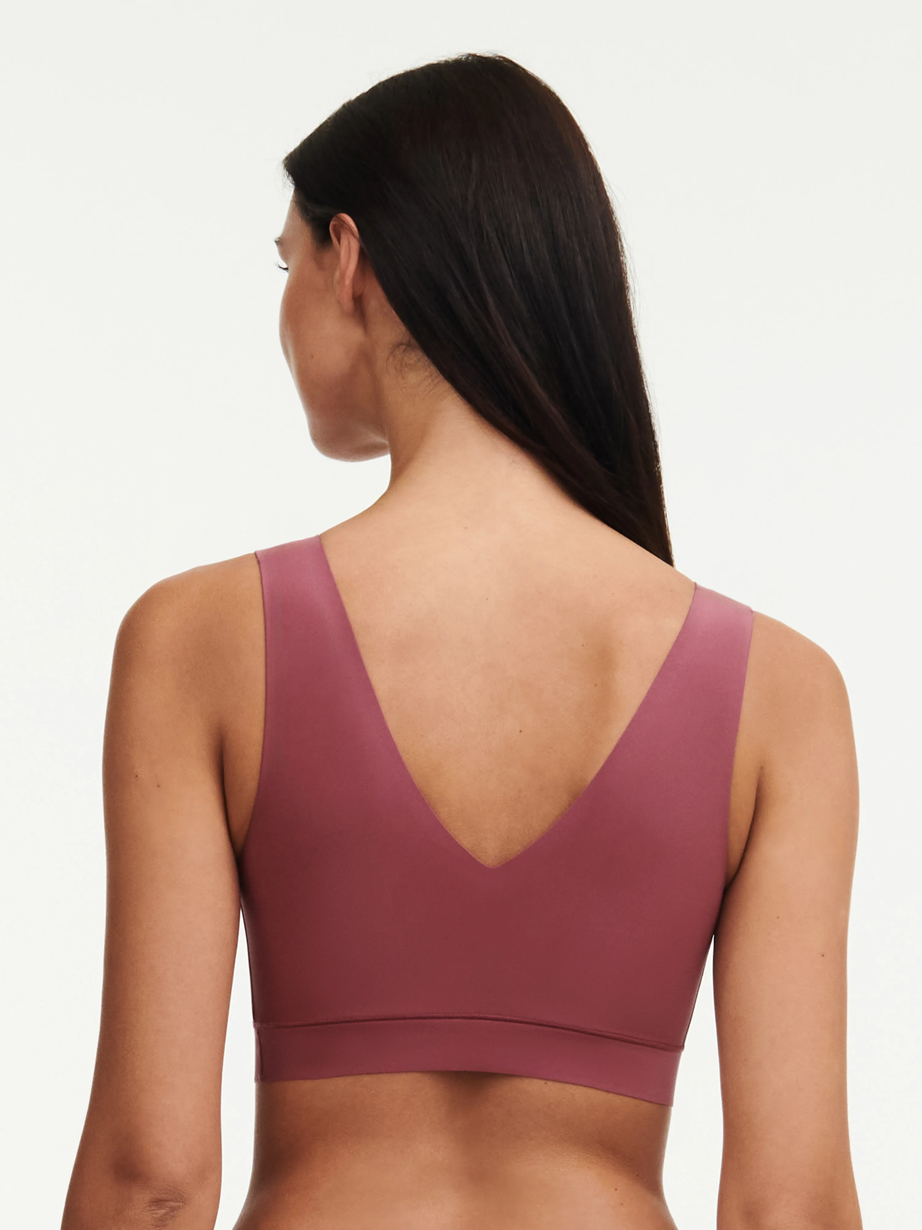 SOFTSTRETCH - Brassière coques v neck | Rose