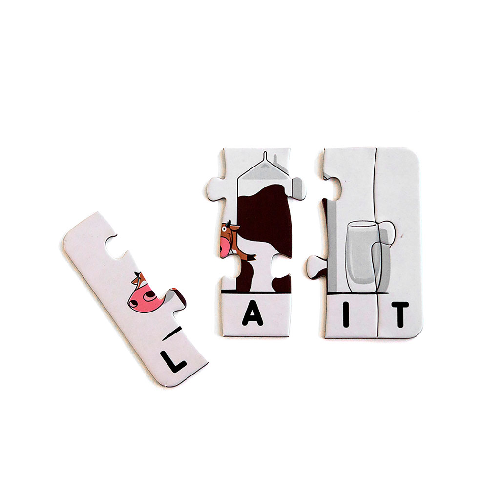 Jeu de 12 cartes puzzle 9x10cm
