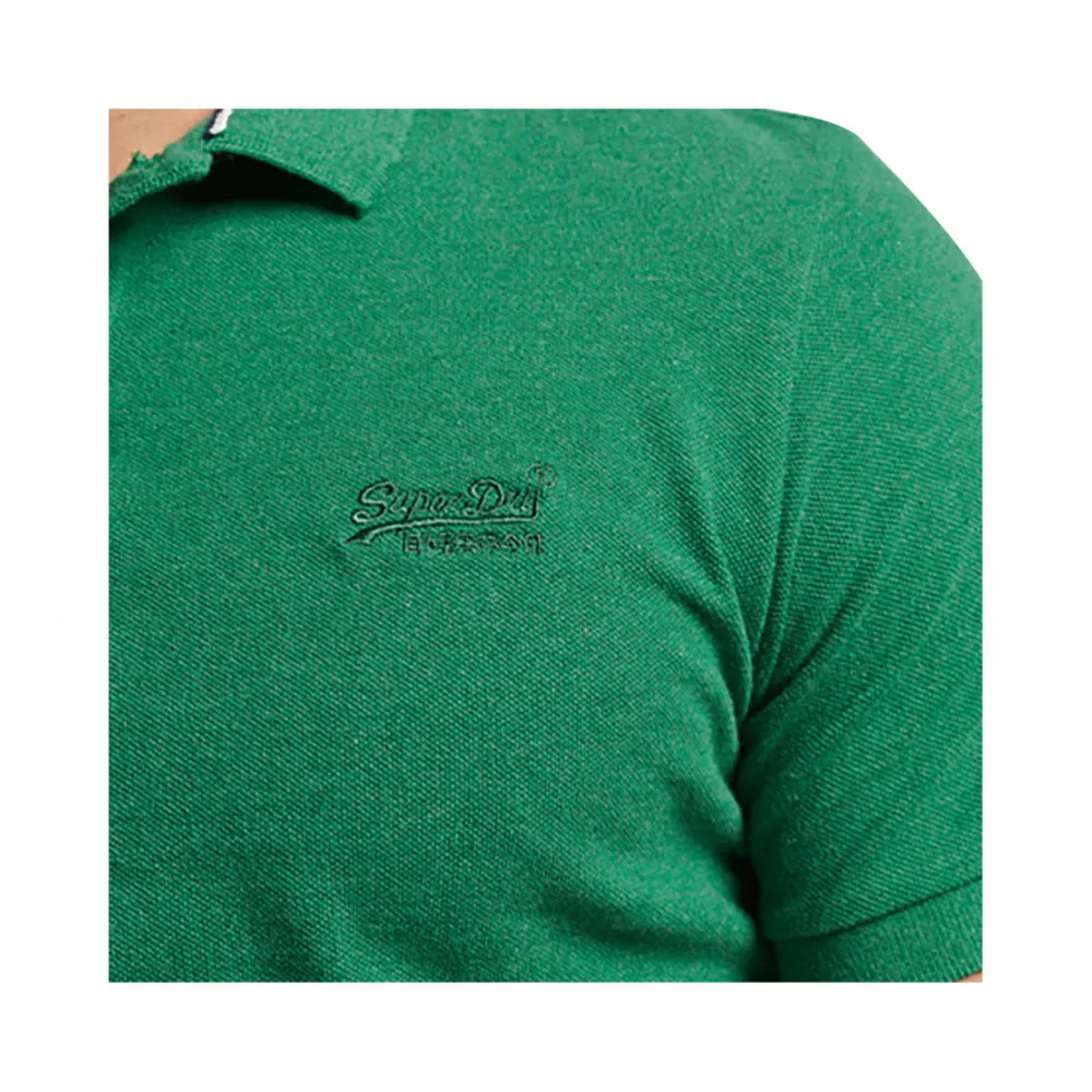 Superdry CLASSIC PIQUE - Polo Homme field green marl