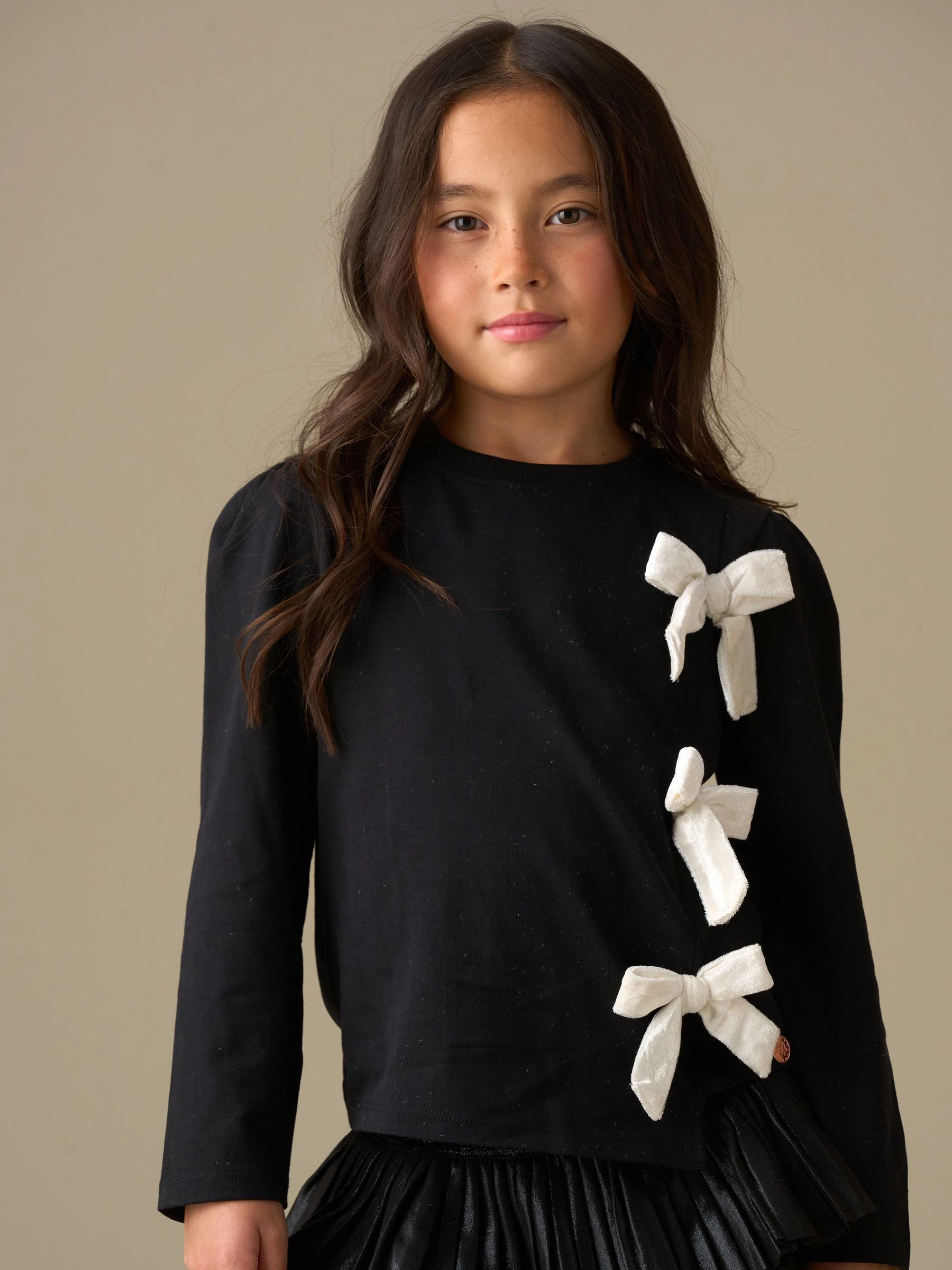 Angel & Rocket Eliza Asymmetric Bow Long Sleeves Top