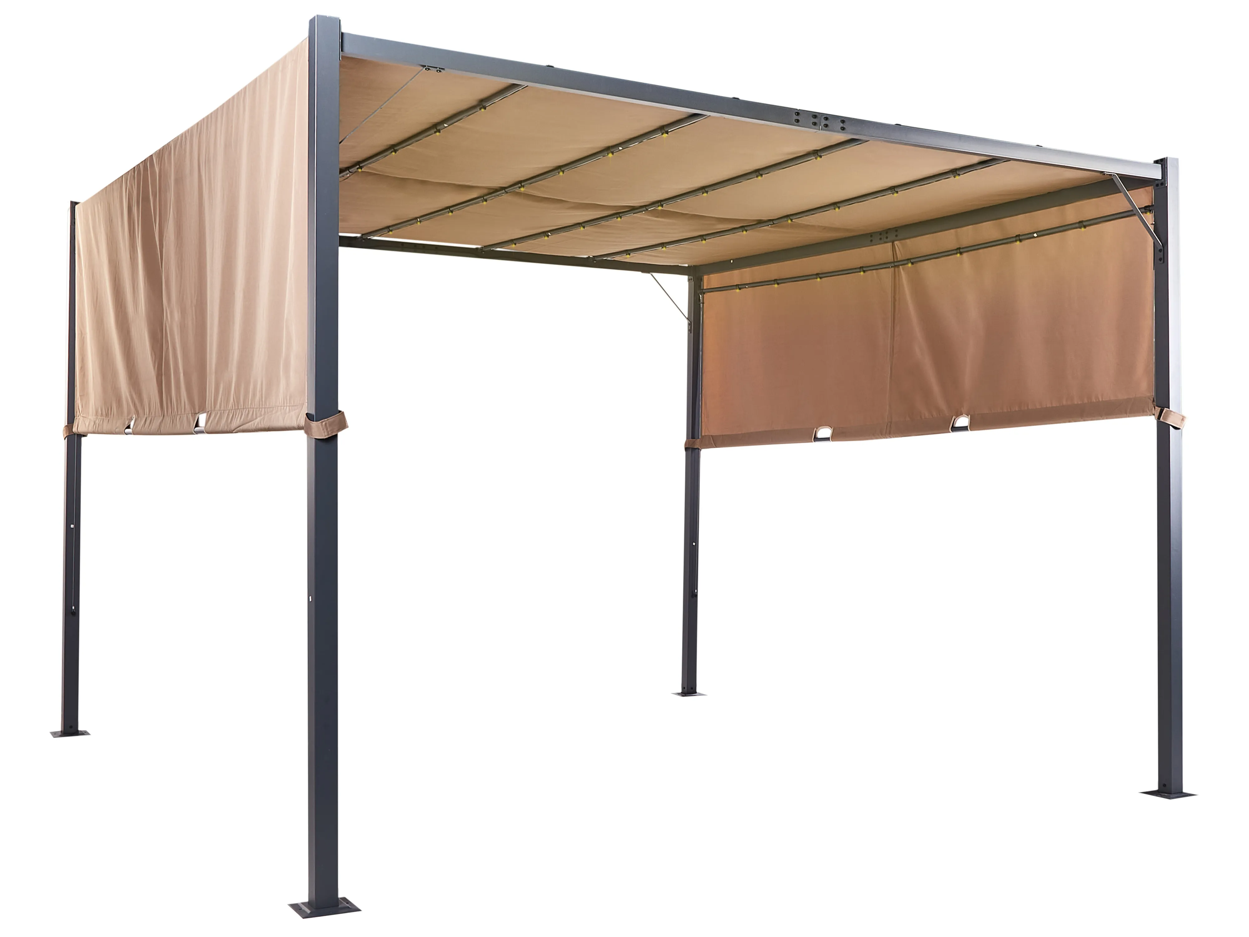 Paviljoen LED PARGA Metaal 310 cm 310 cm Bruin